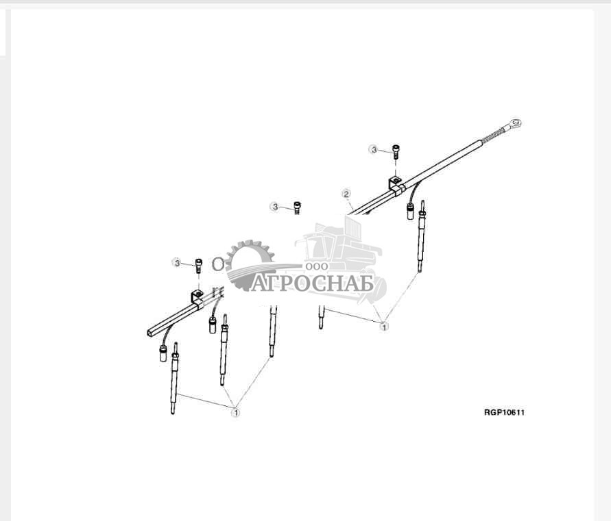 Fuel Injection System Glow Plug And Wiring Harness (6068) (215285 
